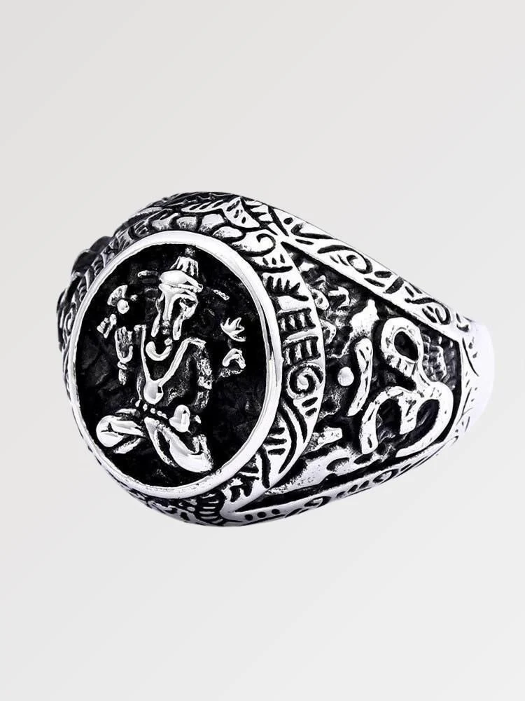 Bague Ganesh en Argent 'Toyama'