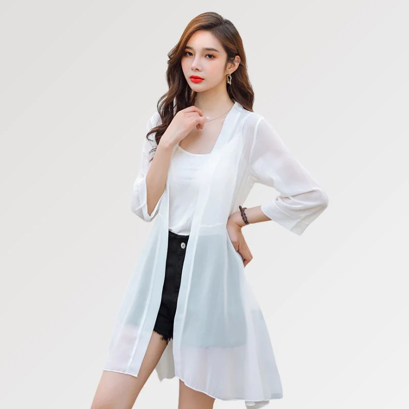 Cardigan Long Femme Été 'Yuriko'