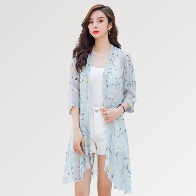 Cardigan Long Femme Été 'Yuriko' - Image 2