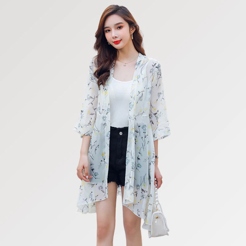 Cardigan Long Femme Été 'Yuriko' - Image 4