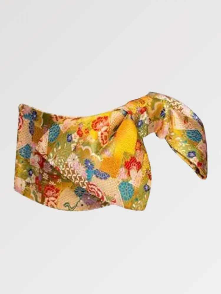Ceinture Obi Jaune 'Nanten' - Image 2