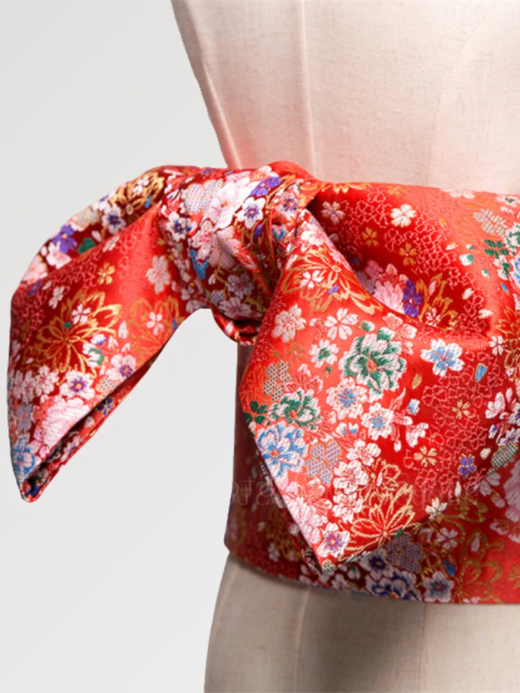 Ceinture Obi Rouge 'Shôchikubai'