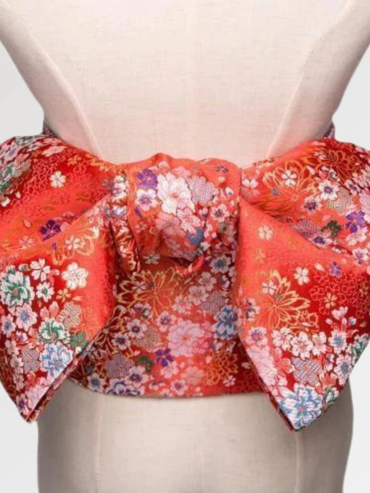 Ceinture Obi Rouge 'Shôchikubai' - Image 3