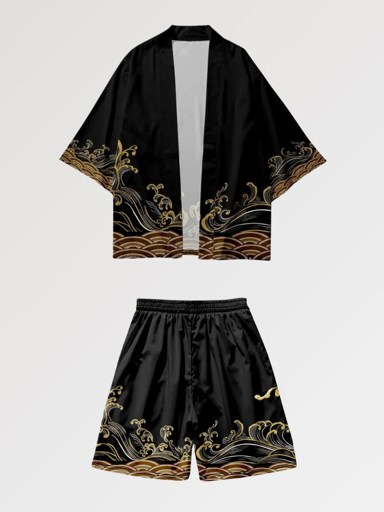 Ensemble de Kimono 'Gold Wave' - Image 2