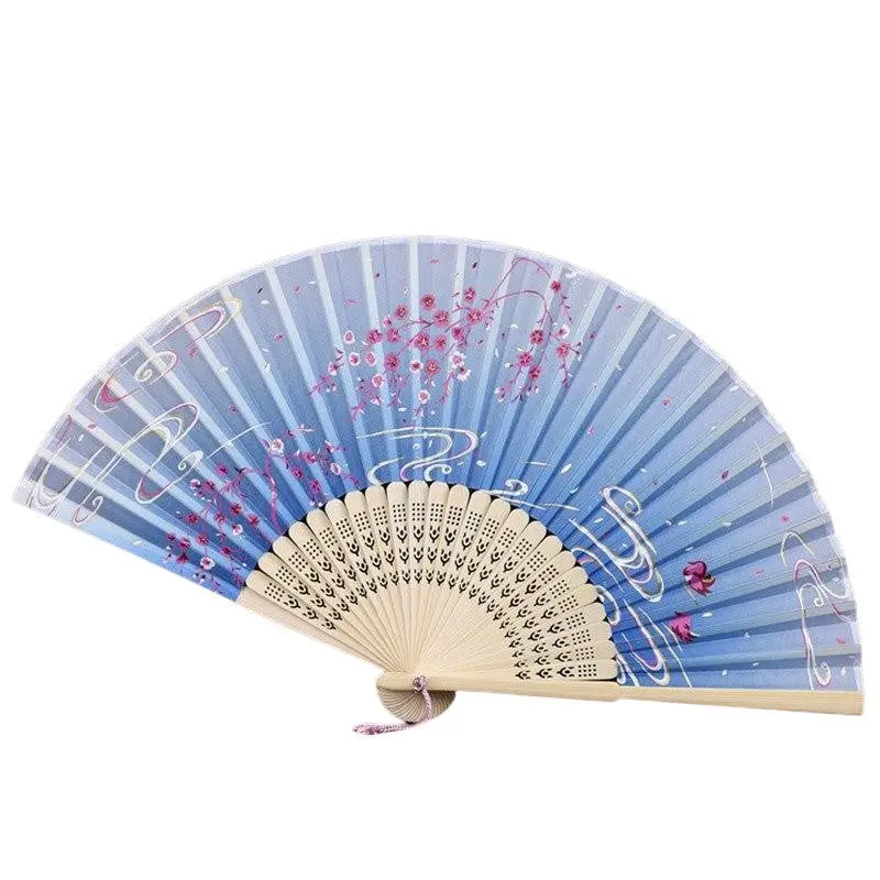 Éventail Japonais Bleu 'Akigori' - Image 2