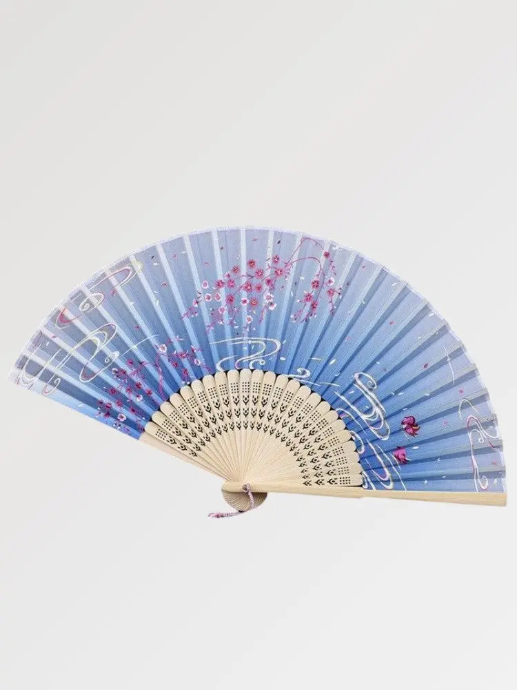 Éventail Japonais Bleu 'Akigori' - Image 3