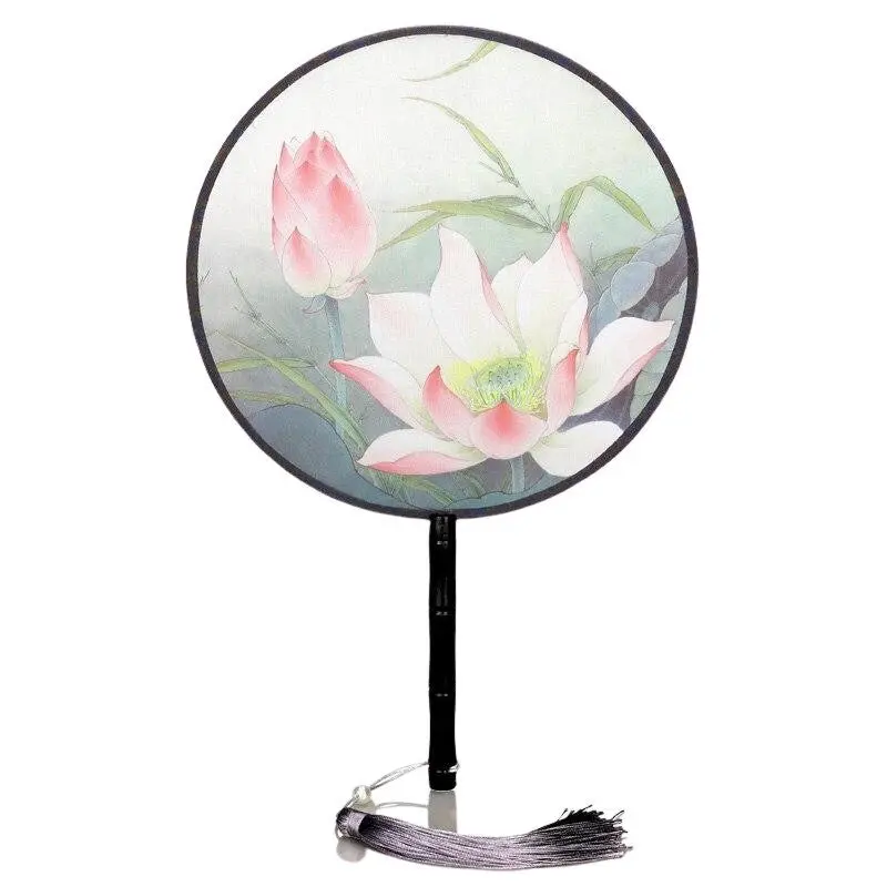 Éventail Japonais Rond Lotus 'Ebiko' - Image 2