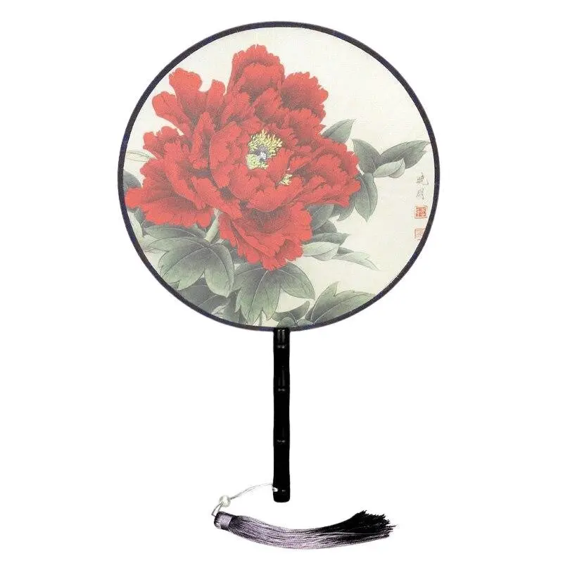Éventail Japonais Rond Rose 'Kitanagoya' - Image 2
