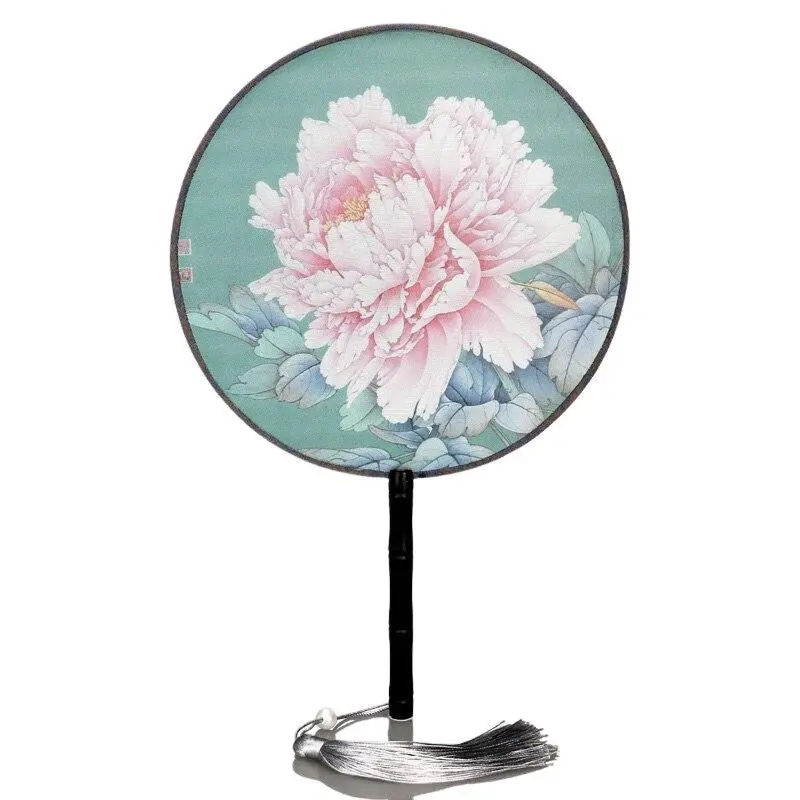 Éventail Japonais Rond Vintage 'Yatomi' - Image 2