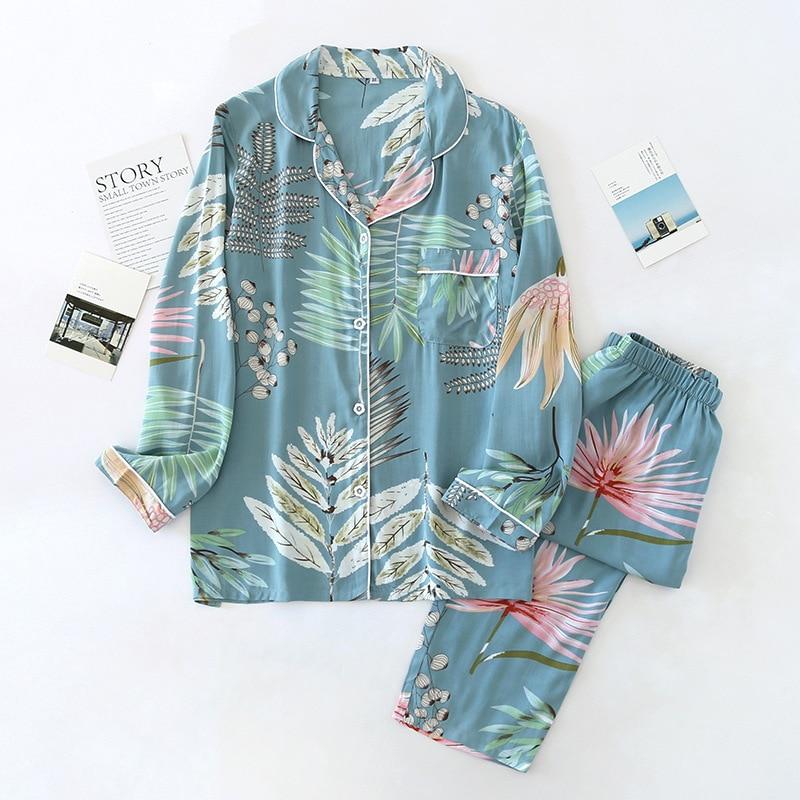Pyjama Japonais Fleuri en Coton - Image 3