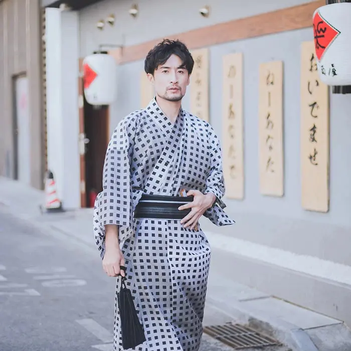 Kimono Homme Blanc 'Higashine' - Image 3