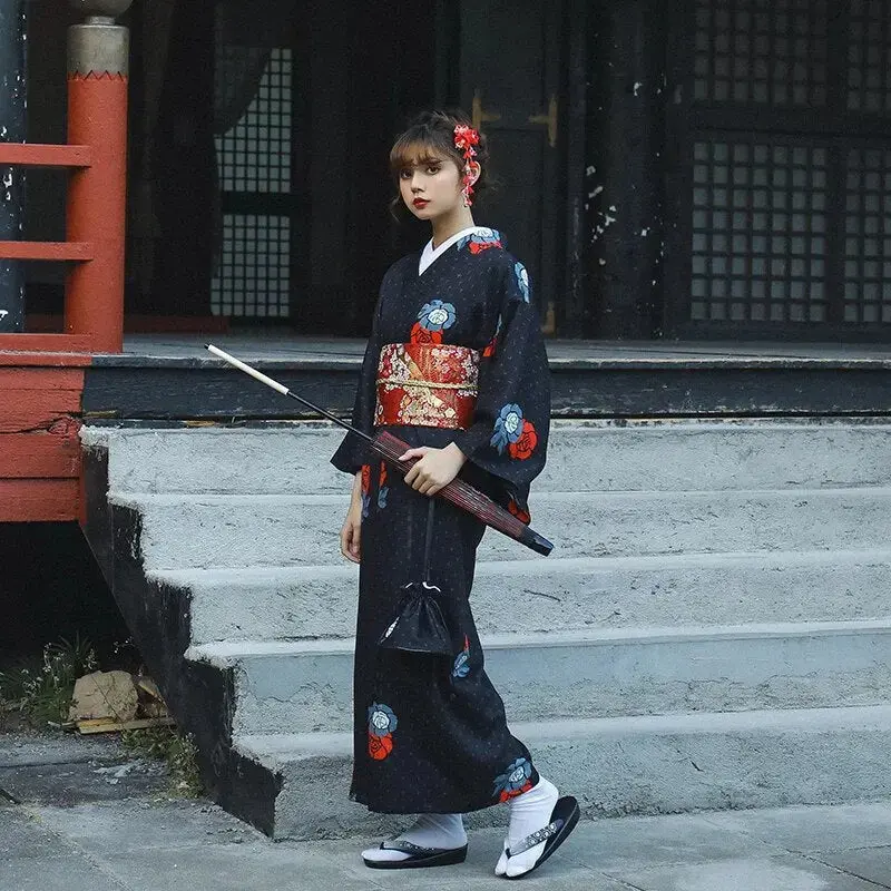 Kimono Japonais Coton Femme 'Sumiko' - Image 4