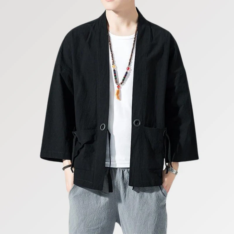 Kimono Noir Homme 'Yuudai' - Image 4