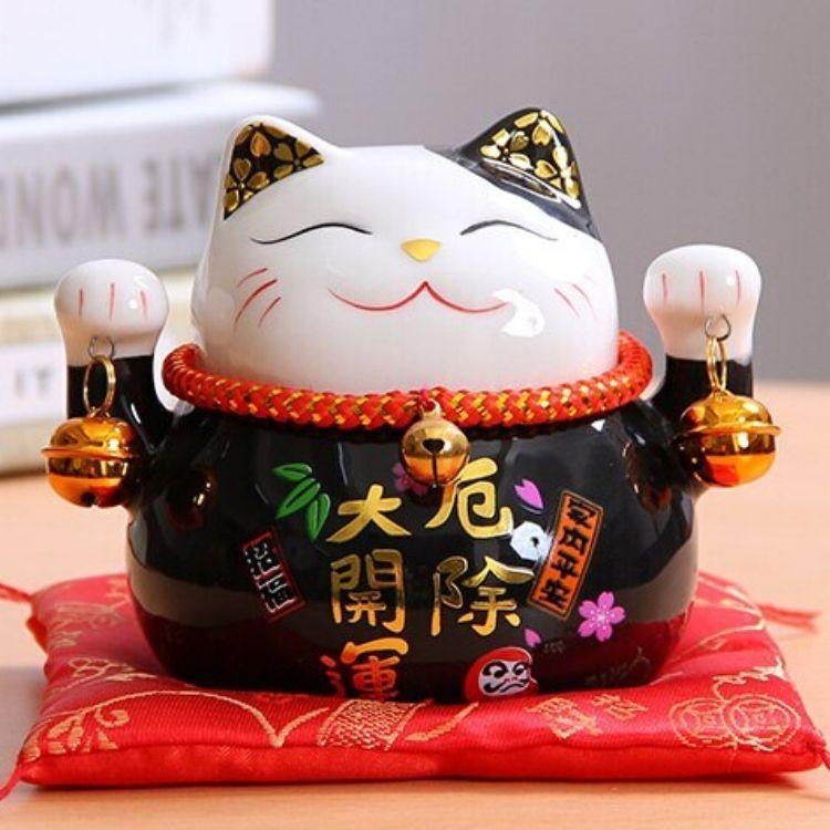 Maneki Neko Tirelire 'Noir' - Image 2