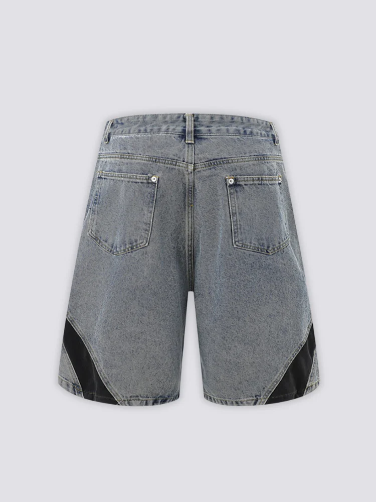 Short en Jean Bicolore - ツートン - Image 3