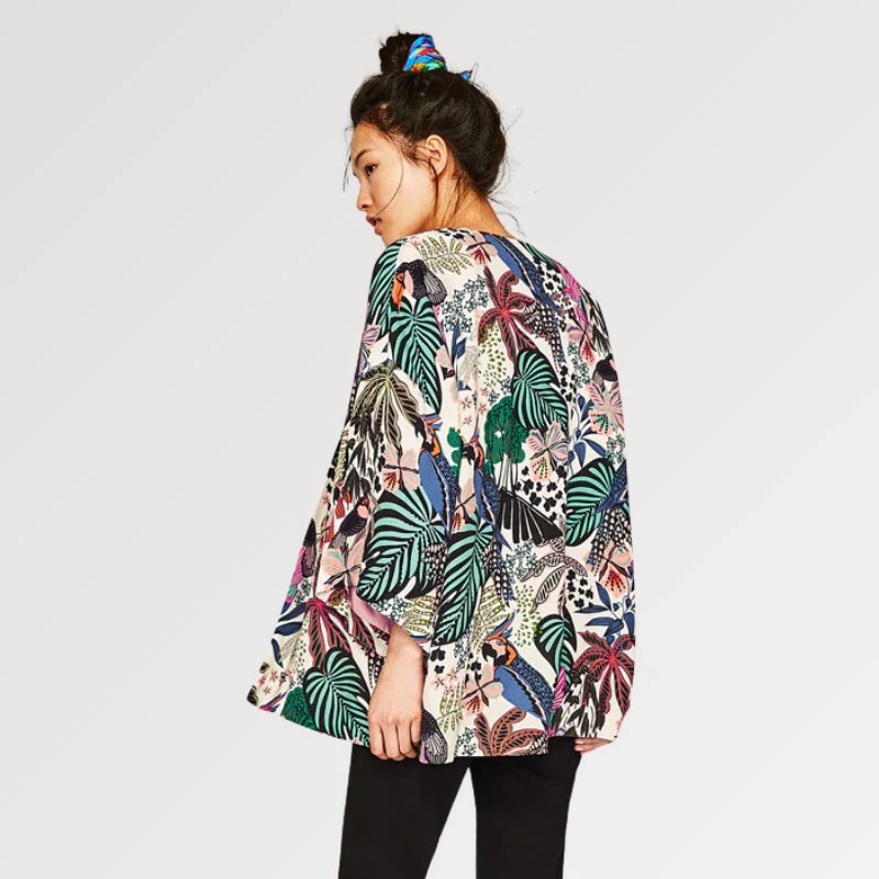 Veste Kimono Femme Fleurie 'Harajuku'