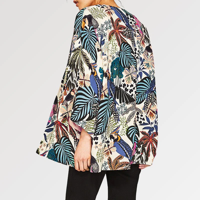 Veste Kimono Femme Fleurie 'Harajuku' - Image 2