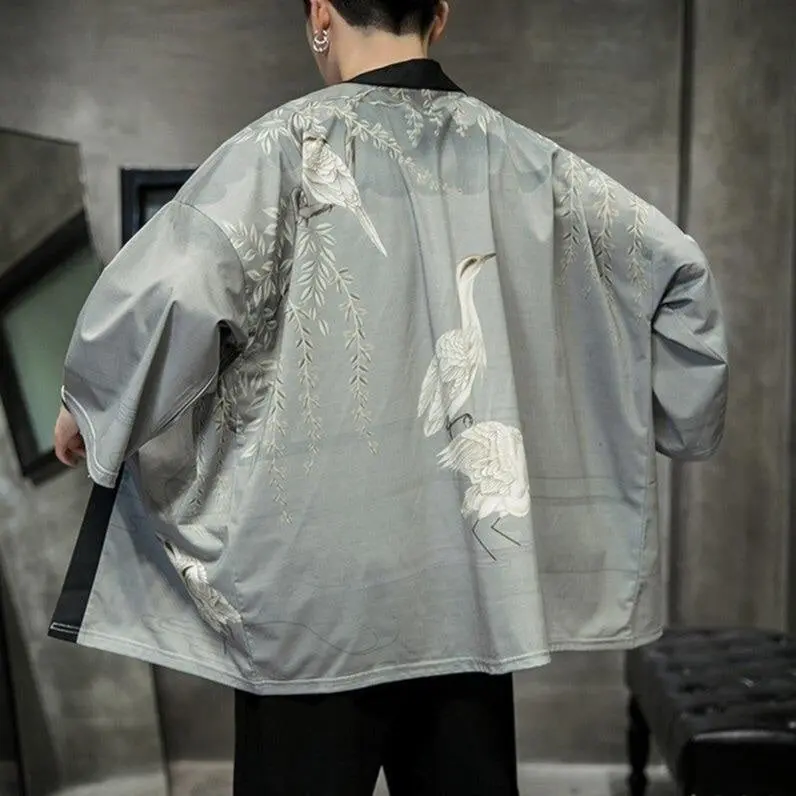 Veste Kimono Grise Homme 'Tamotsu' - Image 4