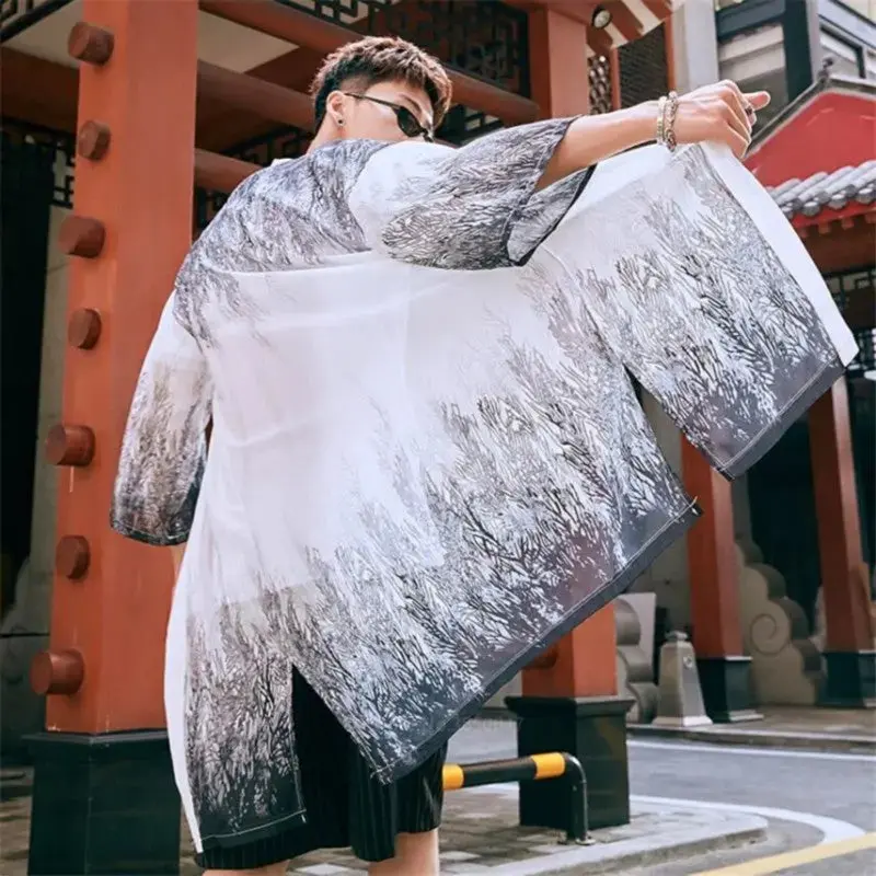Veste Kimono Longue 'Kazuko'
